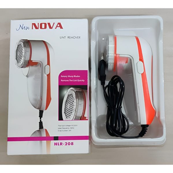 New Nova Nlr-208 Electric Fabric Lint Remover – Rechargeable, High-speed Rotary Blades.