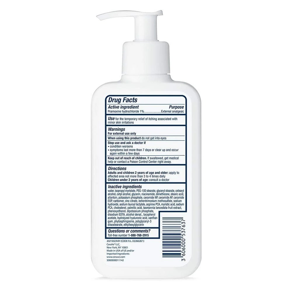 CeraVe Itch Relief Moisturizing Lotion – 1% Pramoxine Hydrochloride, Relieves Itching & Hydrates Dry Skin, 237ml.
