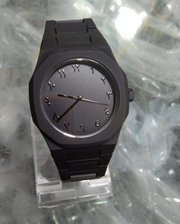 Black Aura Quartz Watch – Stylish Analog Watch for Men & Boys