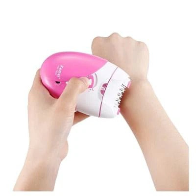 Kemei Km-189a Rechargeable Epilator – Women’s Hair Removal Device With Usb Charging, Gentle Shaver & Defeathering Tool For Smooth Skin
